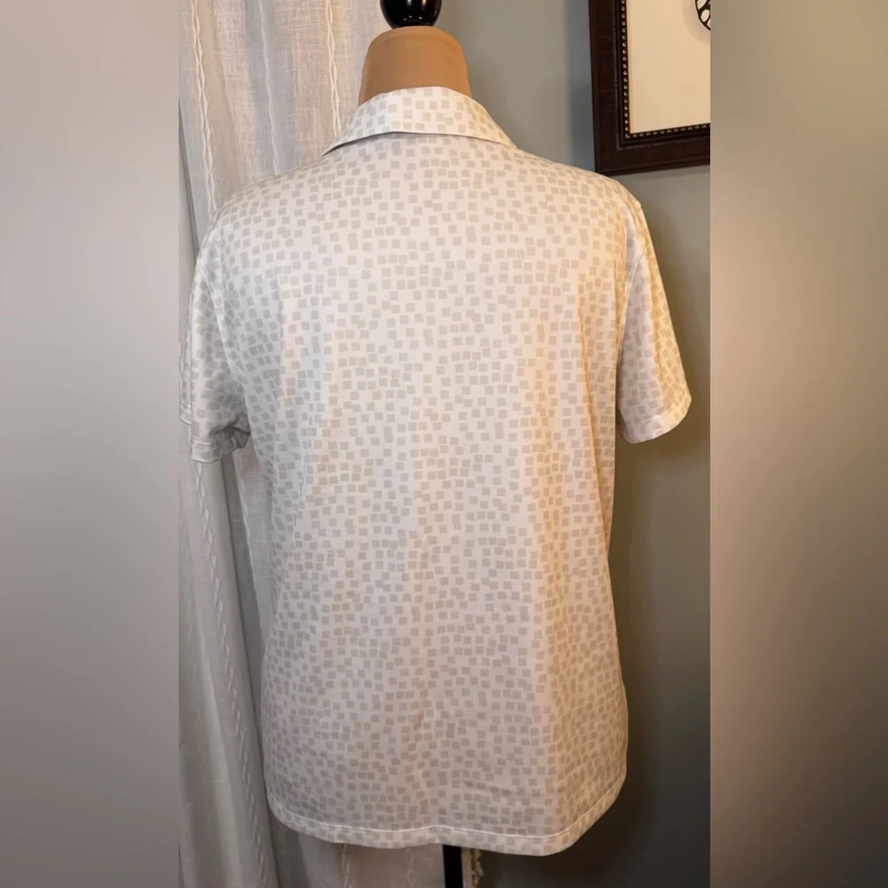 EUC Nike Dri Fit Activewear Collared Short Sleeve Square Pattern T Shirt - Picture 4 of 8